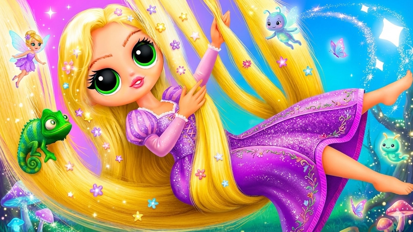 Рапунцель! Поделки для кукол ЛОЛ ОМГ! смотреть онлайн