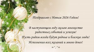 Поздравляю с Новым 2026 Годом!