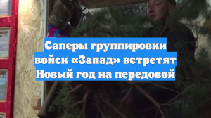 Саперы группировки войск «Запад» встретят Новый год на передовой