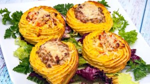 Шикарное горячее блюдо - Картофельные гнезда. Хоть на праздник, хоть на каждый день!