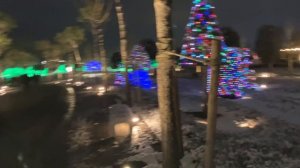 Новый ресторан в парке облаков парка Галицкого и украшенные деревья