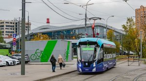 Поездка на учебном Беспилотном трамвае 71-911ЕМ "Львёнок" по маршруту №10 - (20.11.2025)