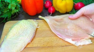 Надрезаю куриную ГРУДКУ и отправляю на сковороду. Обычное ФИЛЕ становится ярким блюдом!