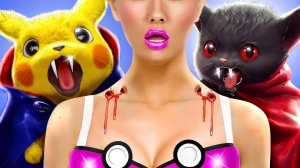 Человек-паук против вампира в тюрьме! Вампиры против покемонов в реальной жизни!