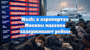 Mash: в аэропортах Москвы массово задерживают рейсы