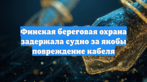 Финская береговая охрана задержала судно за якобы повреждение кабеля