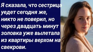 Истории со Смыслом/Я сказала, что сестрица уедет сегодня же, никто не поверил/Истории из жизни.