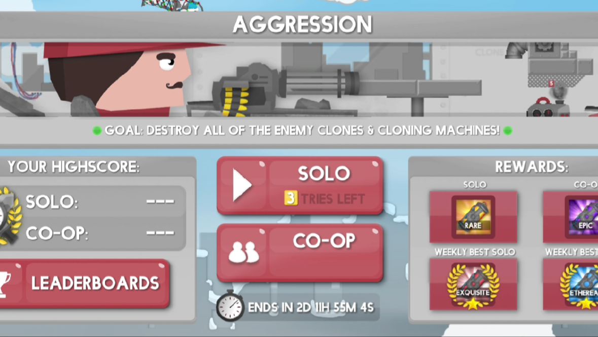 Прохожу челлендж Aggression в Clone Armies.