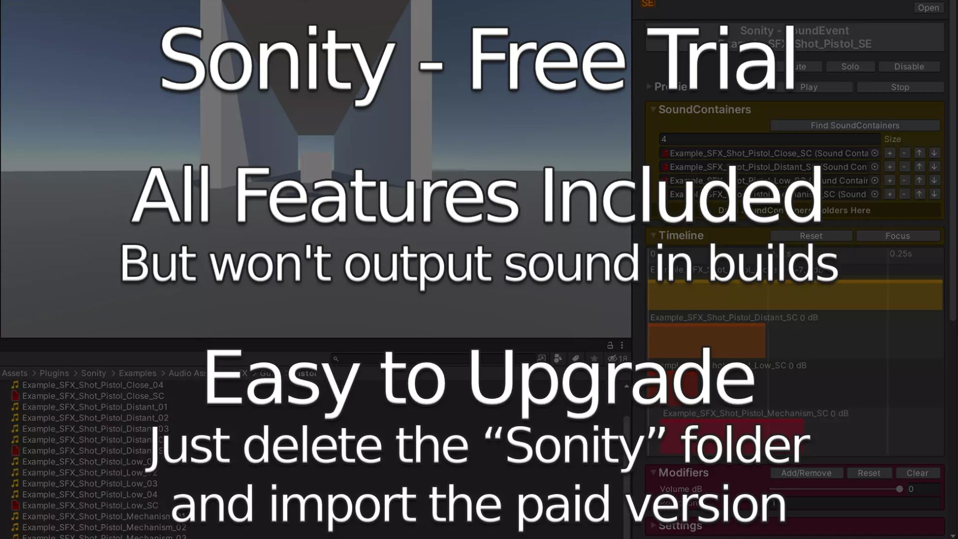 Asset Unity - Sonity - Audio Middleware (Программное обеспечение для аудио - пробная версия) смотреть онлайн