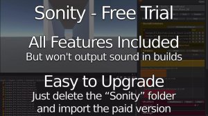 Asset Unity - Sonity - Audio Middleware (Программное обеспечение для аудио - пробная версия)