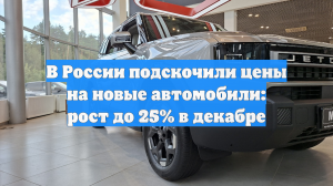НАПИ: в России подскочили цены на новые автомобили до 25% в декабре