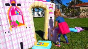 Детский влог - Рум Тур Распаковка Игрушки Замок Принцессы