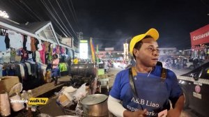 Очо-Риос Ямайка праздничный рынок огни и атмосфера ночи ✨🛍️