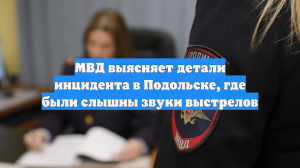 МВД выясняет детали инцидента в Подольске, где были слышны звуки выстрелов