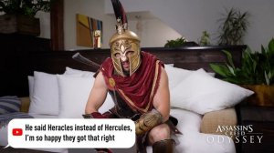 Спартанец из Assassin's Creed: Odyssey отвечает на комментарии в Интернете.