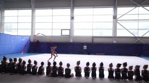 Показательные выступления после сборов по художественной гимнастике