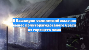 В Башкирии семилетний мальчик вынес полуторагодовалого брата из горящего дома