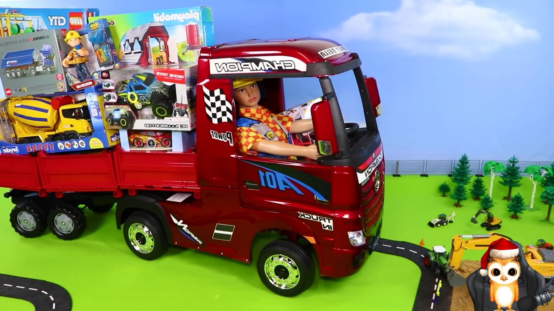 МУЛЬТИКИ ПРО МАШИНКИ БОЛЬШОЙ ГРУЗОВИК ПРИВЕЗ МНОГО ИГРУШЕК смотреть онлайн