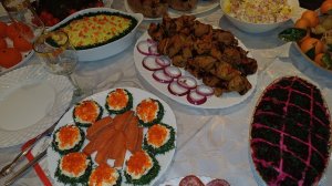 Обзор  новогоднего стола 2026.