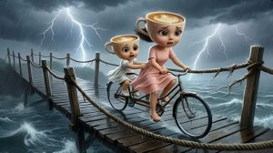 Балерина Капучина попадает с малышкой дочкой в грозу. Трогательные истории