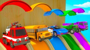 Мультяшки про машинки - Песня про цветные шарики! Детские стишки! Песни для детей и малышей!