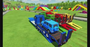 Автовозы ВЕЗУТ ГЕЛЕНДВАГЕНЫ — мультик про БОЛЬШИЕ МАШИНЫ для малышей