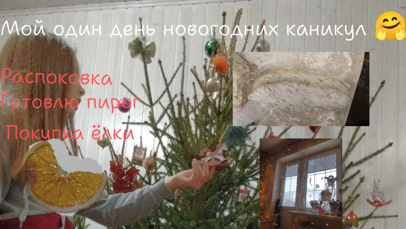 Мой один день новогодних каникул  Распаковка готовлю пирог покупка новогодний ёлки 