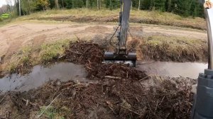 Строительство, дренажные работы на лесной дороге