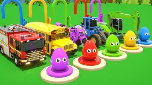 Мультяшки про машинки - Учится весело! Весёлые яйца, Весёлые машинки - детские стишки и песенки
