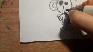 Рисуем ЧЕБУРАШКУ. С НОВЫМ ГОДОМ!!