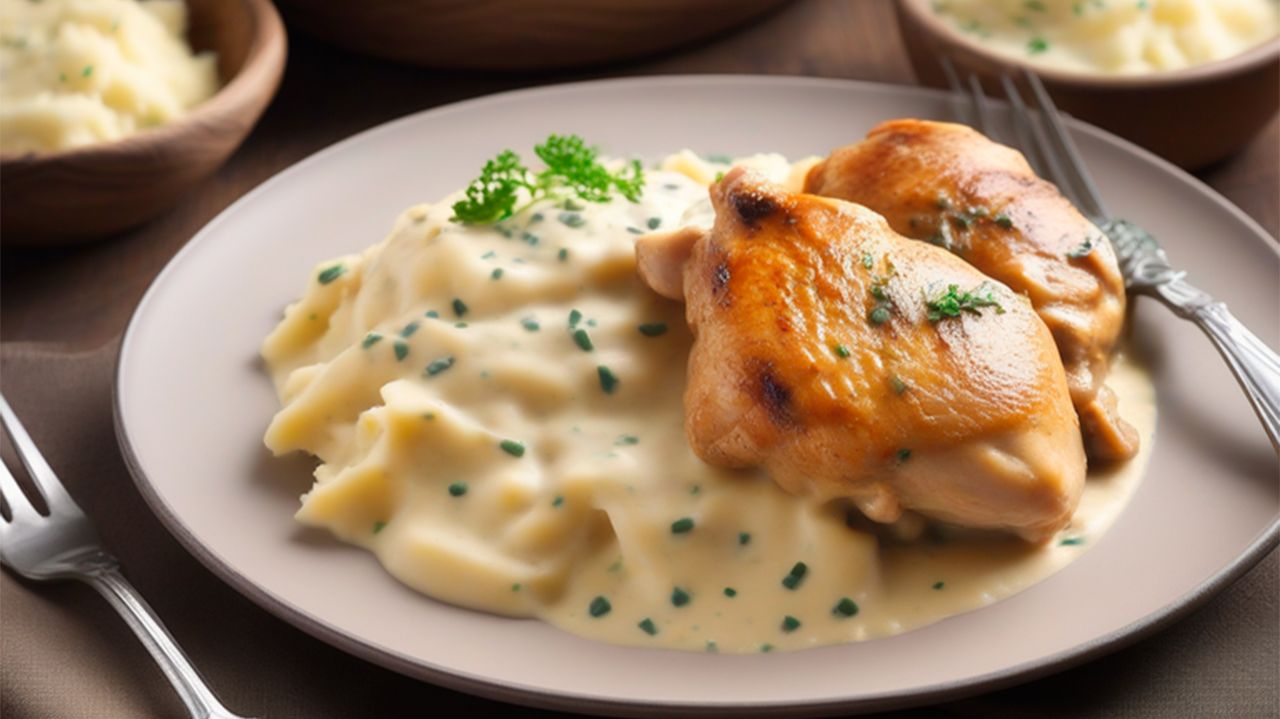 Домашний ужин, как в ресторане! Рецепт курицы в сливочном соусе. Просто, быстро, невероятно вкусно. смотреть онлайн