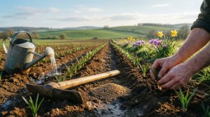 Первые весенние посадки в открытый грунт!