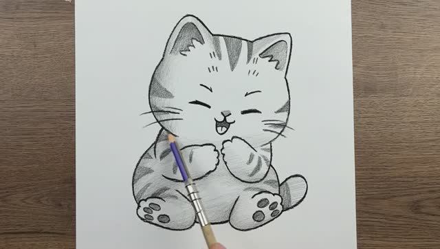 Как шаг за шагом нарисовать простую и милую Кошечку смотреть онлайн