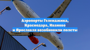 Аэропорты Геленджика, Краснодара, Иваново и Ярославля возобновили полеты
