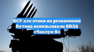 ВСУ для атаки на резиденцию Путина использовали БПЛА «Чаклун-В»