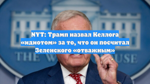 NYT: Трамп назвал Келлога «идиотом» за то, что он посчитал Зеленского «отважным»