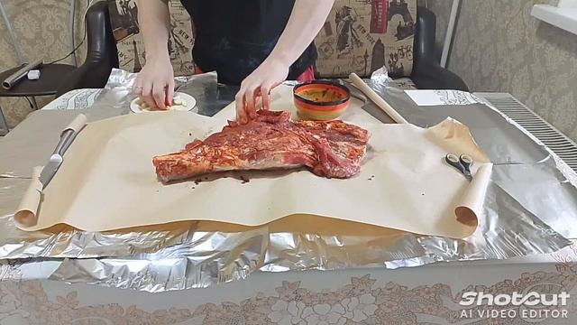 Бараний окорок подготовка! Маринад!