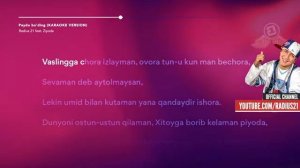 Radius 21 - Paydo bo'lding (feat. Ziyoda)