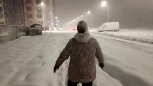 Майкоп в снежном плену.