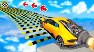 Сможет ли монстр трак проехать по лежачим полицейским в гта 5 ? - эксперимент в gta 5