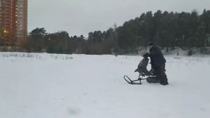 Снегоход, мотобуксировщик и миниснегоход из скутера. Полная версия.