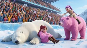 Руми победила в гонках на медведях.