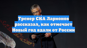 Тренер СКА Ларионов рассказал, как отмечает Новый год вдали от России