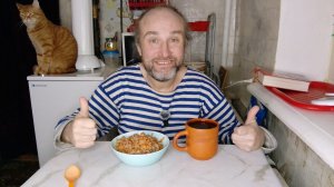 обед с Рыжулей. вспомнил про Иоанна Кронштадского. мукбанг. обжор. еда на камеру. диета. шизофрения.