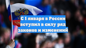 С 1 января в России вступил в силу ряд законов и изменений