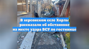 В херсонском селе Хорлы рассказали об обстановке на месте удара ВСУ по гостинице