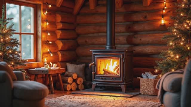 Камин Lo-Fi заставка смотреть онлайн