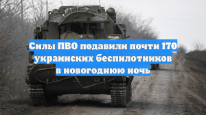 168 украинских БПЛА сбили над регионами РФ в новогоднюю ночь