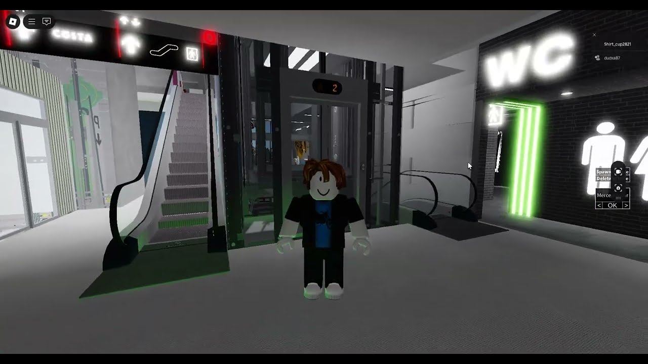 СУМАСШЕДШИЙ лифт KONE в ТЦ в роблоксе ездит по этажам вверх-вниз без остановки и не открывает двери! смотреть онлайн