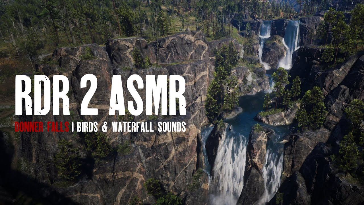 RDR 2 ASMR  Donner Falls  Waterfall Train  Birds Sounds